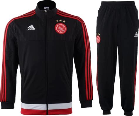 adidas ajax trainingspak maat xl mannen zwart rood|ajax trainerspak.